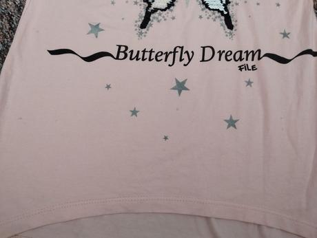 Ružové motylikove tričko, 140