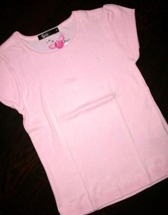Jednoduché ružové tričko pre 8-9 roč. slečnu, just play,134