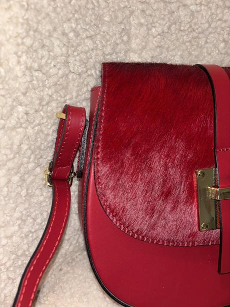 Kožená crossbody kabelka s konskou srsťou answear, answear