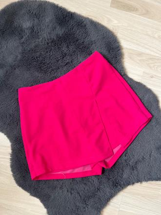 Skort kraťasy ružove s vysokym pasom na gumičku, xs