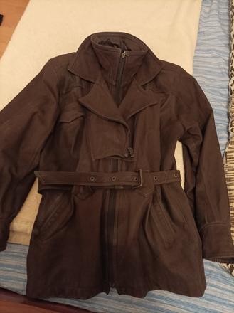 Kabát z brúsenej kože už aj s poštou, 46