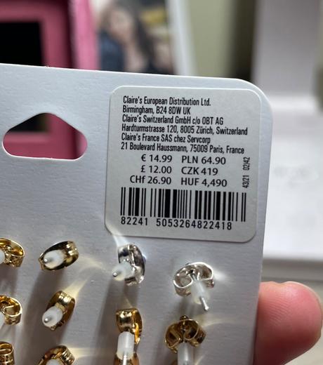 Sada náušníc claires, 