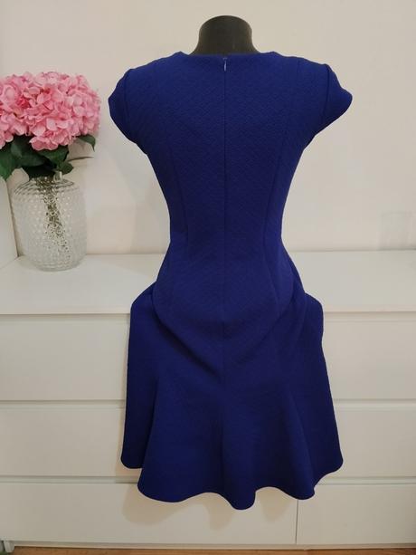 Calvin klein kráľovsky modré elegantné šaty, calvin klein,s