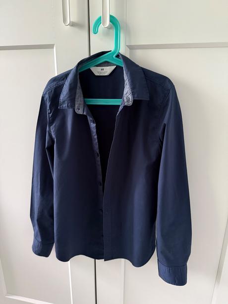 Tmavomodrá košeľa, h&m,146