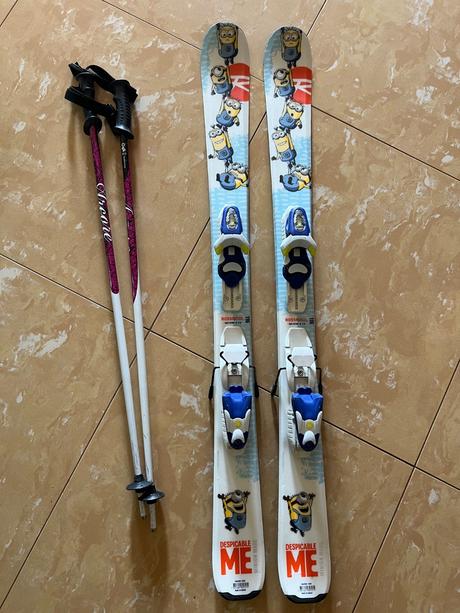 Lyže rossignol  116 cm s palicami, rossignol,110-119 cm