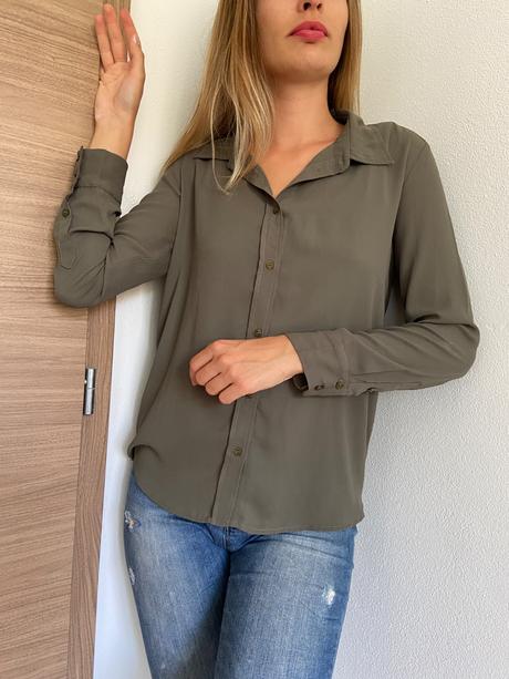 Khaki blúzka, xs