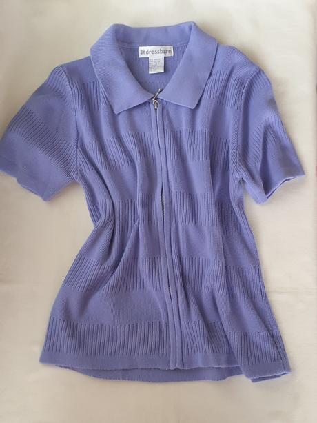 Fialový top na zips, s-m, s