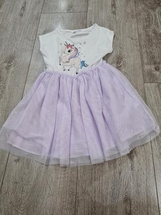 Šaty jednorožec, h&m,128