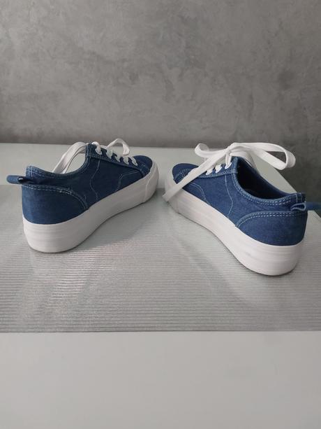 Dievčenské tenisky slip on džínsové, reserved,33