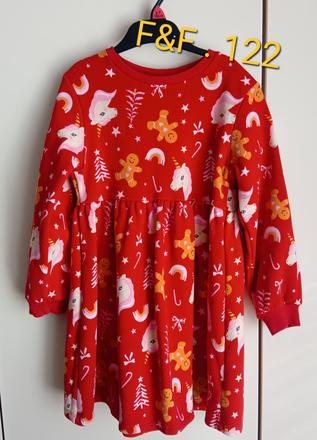 Šaty unicorn . vel.122, f&f,122