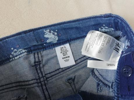 Riflova suknicka s jednorozcom, h&m,92