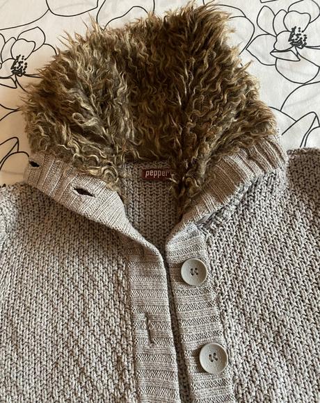 Pletený sveter s kožušinkou pepperts v. 122/128, pepperts,128