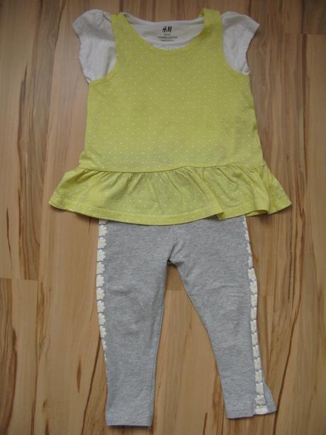 Set-tričko, tunika, legíny  12-24m, 92