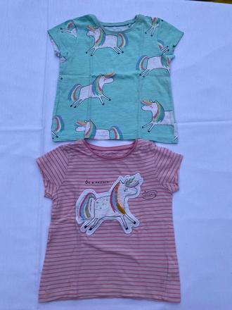 Tričká 2 ks unicorn, next,98