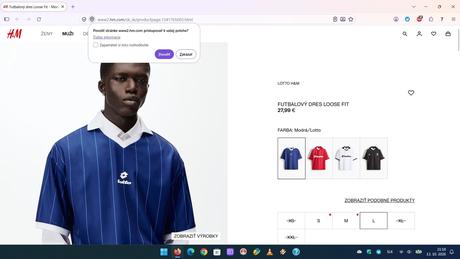 Futbalový dres lotto hm modrý, h&m,l