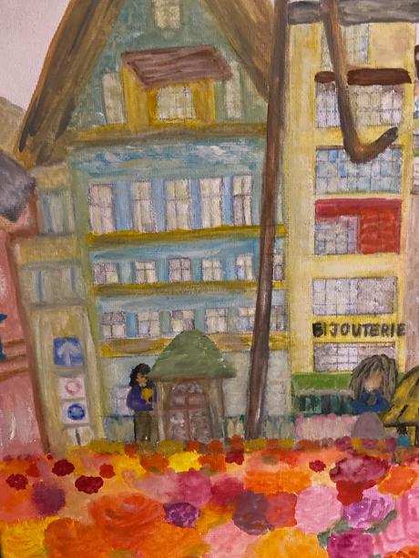 Obraz kvetinové fontány, 