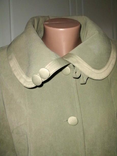 Dlhý kabát na prechodné obdobie pre moletku, xl