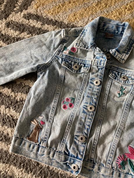 Rifľová bunda s výšivkami little kids, 122