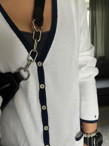 Dámsky sveter th biely, tommy hilfiger,xl