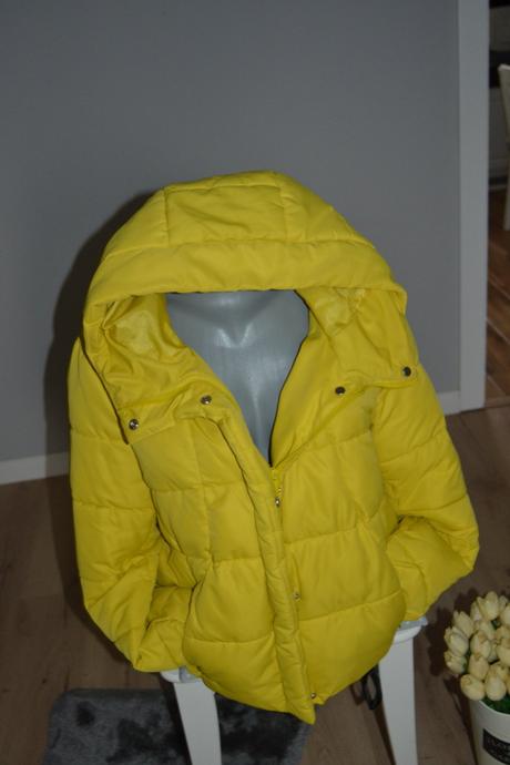 Prešívaná bunda s prírodným perím, veľkosť 42, 42