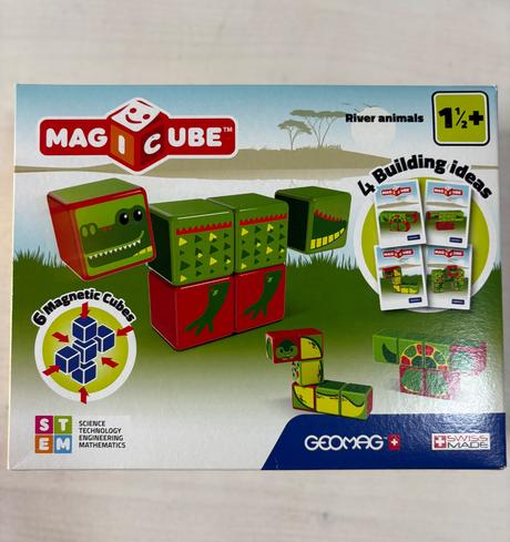 Geomag magneticke kocky pri rieke - krikodil,