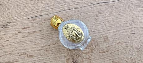 Sklenená fľaštička - 15 ml - zlatá, 