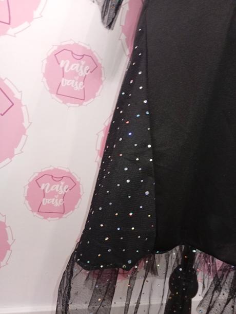 Čierne šaty s tylom, xl