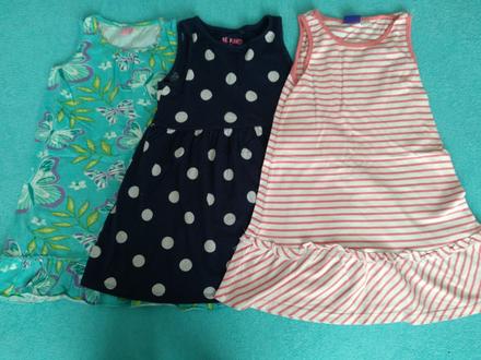 3x letné bavlnené šaty, h&m,116