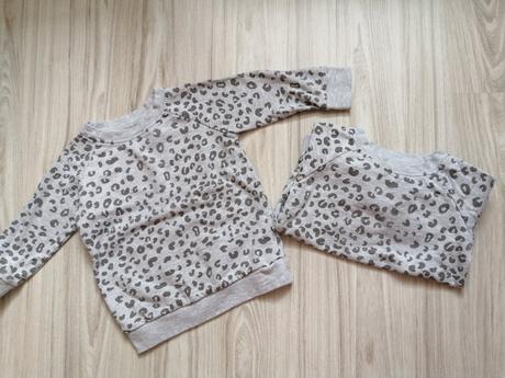 2 ks mikinky sivé s leo vzorom č. 86/92, 92