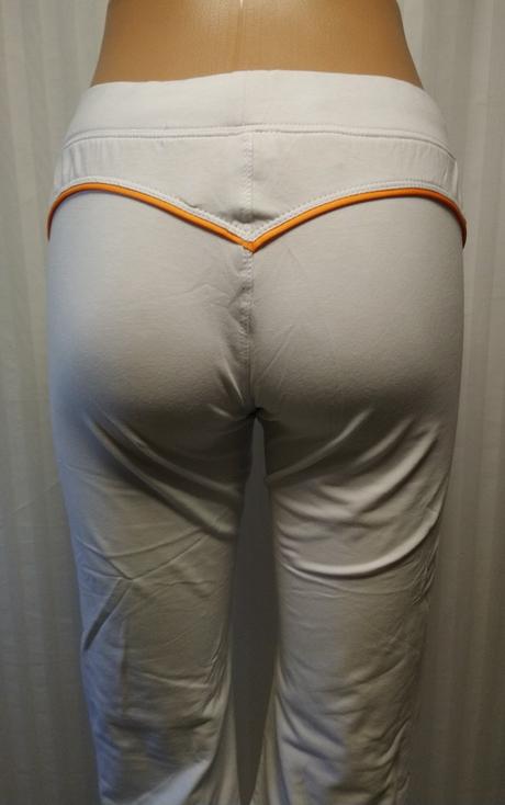 Dámske biele elastické trištvrťáky, kleopatra, m, m