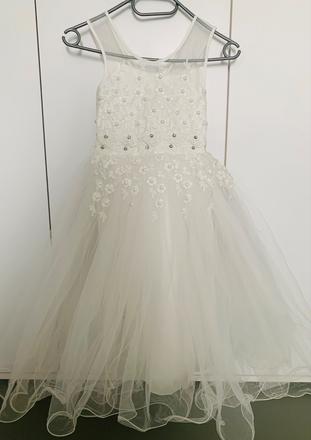 Biele šaty sv.prímanie / družička, 128