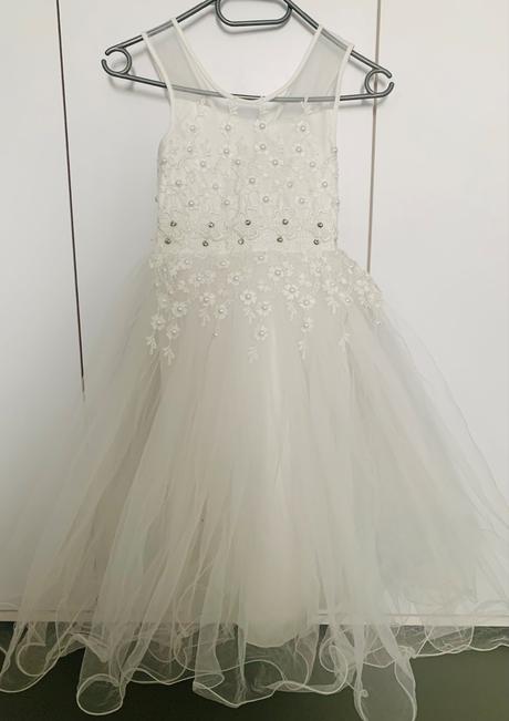 Biele šaty sv.prímanie / družička, 128