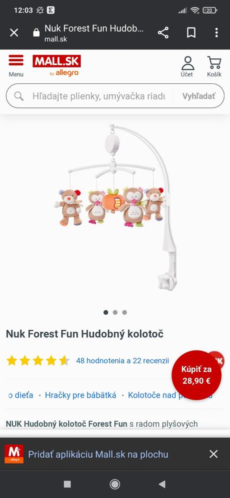 Kolotoč nad postieľku, 