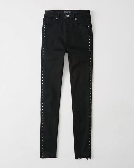 Vybijane  skinny s vysokym sedom a&f s/m, abercrombie&fitch,m / s