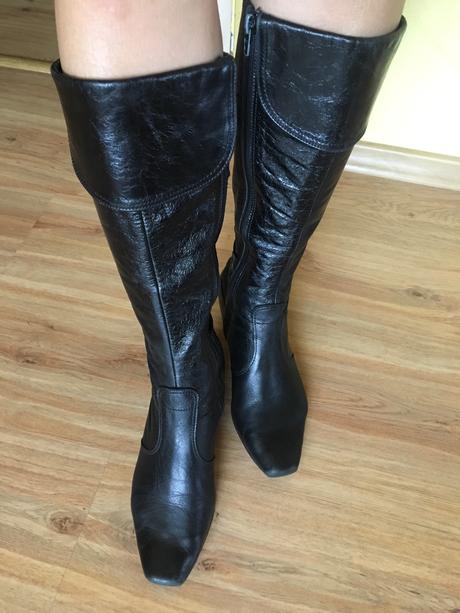 Dámske uteplené kožené čizmy, 38