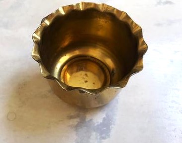 Mosadzná stará miska,