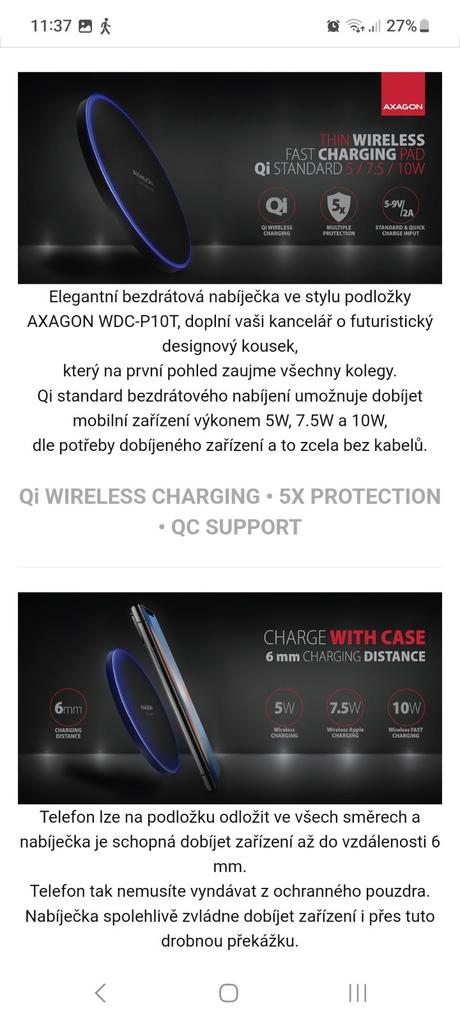 Nabíjačka bezdrôtová, 