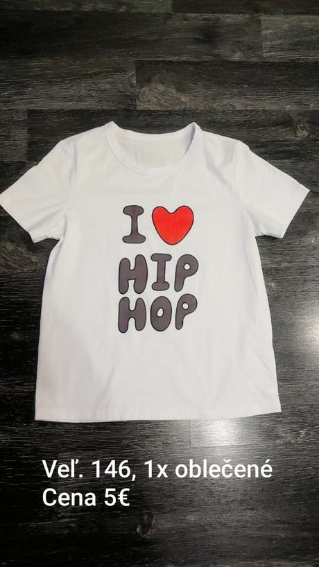 Predám dievčenské tričká veľ. 140/146, 140