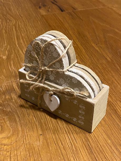 Srdce - podložky pod poháre, 