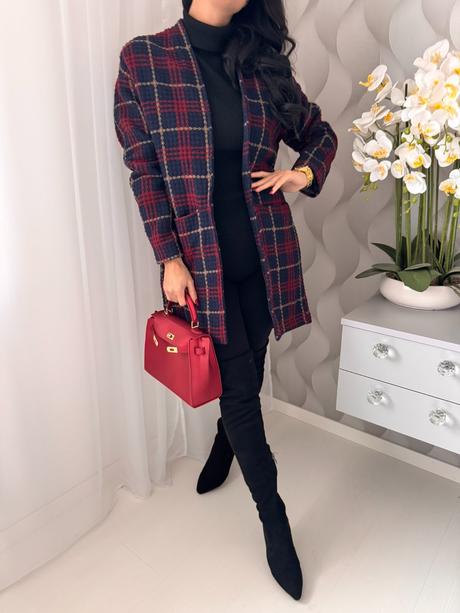 Milano - káro prechodný blazer, m