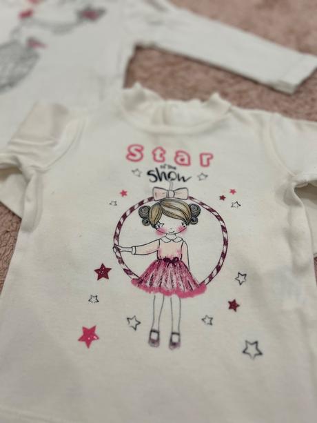 Balík tričiek 9 - 12 mes pre dievčatko, 68–80