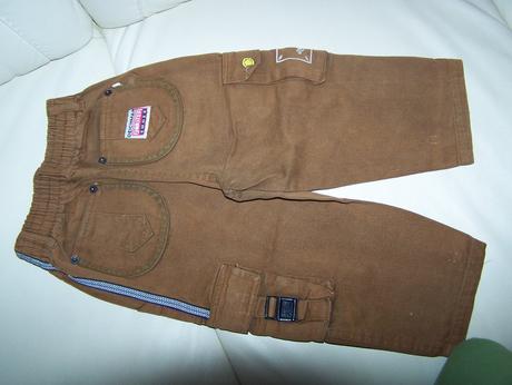 Mocné plátené kapsáčové nohavice, 98