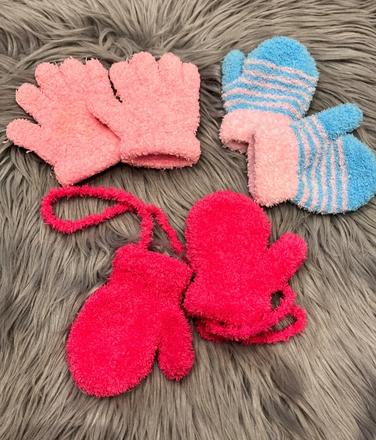 Dievčenské rukavice 3 pack, 56