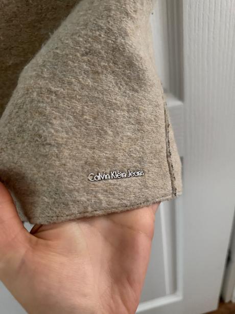 Calvin klein béžový vlnený kabát, calvin klein,m