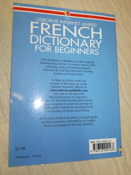 Usborne french dictionary for beginners wi19, 