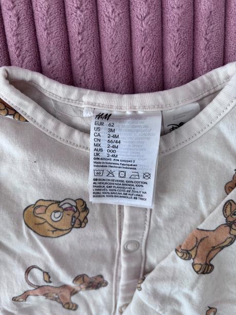 Pyžamka, h&m,62