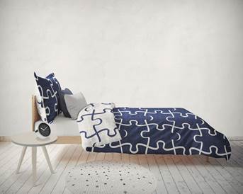 Bavlnené obliečky 140x200 puzzle- skladom,