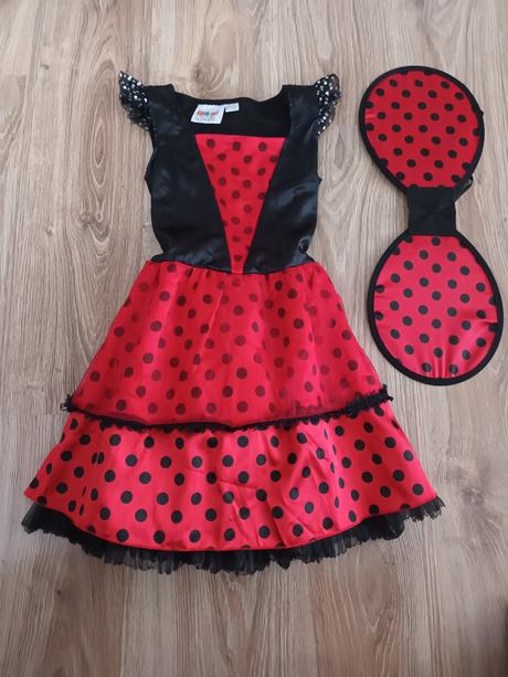 Kostým lienka - šaty + krídla, 