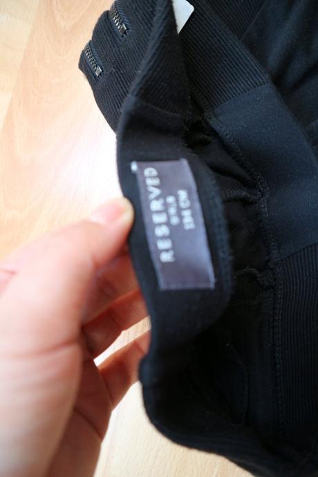 Čierne pružné nohavice so zipsami, reserved,134