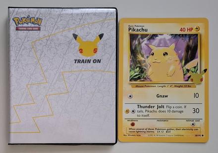 Pokémon album a5 + karta pikachu (celebrations),